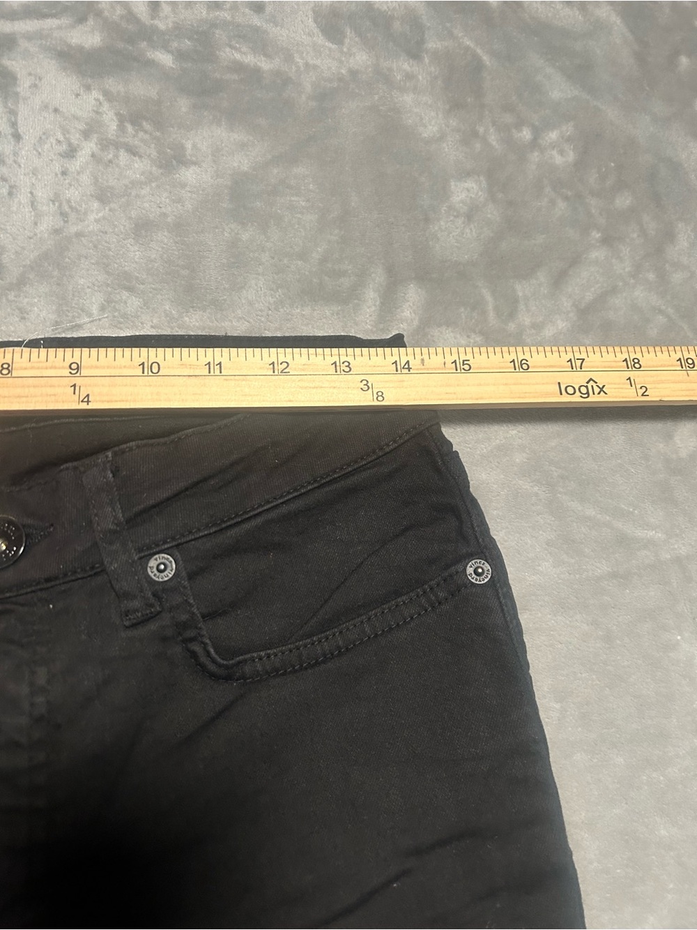 Vineyard Vines High Rise Kick Flare Jeans Women’s 27 Black Raw Hem - Picture 5 of 7